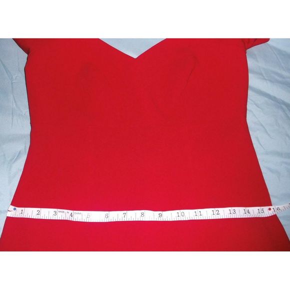 Cinq a Sept Marta Red Off Shoulder Midi Dress 2 - Picture 8 of 8